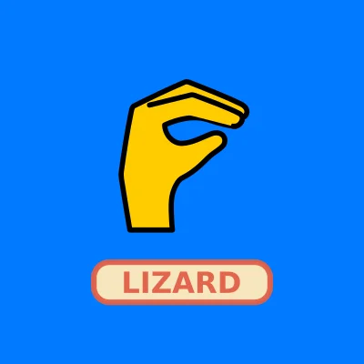 a lizard made with a hand