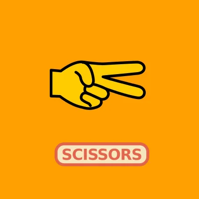 scissors made with a hand